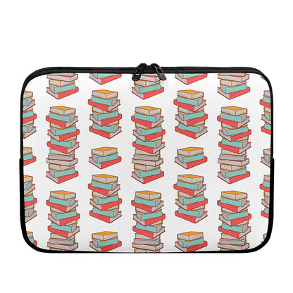 Pile Of Reading Books Pattern Print Laptop Sleeve