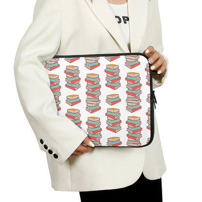 Pile Of Reading Books Pattern Print Laptop Sleeve