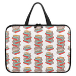 Pile Of Reading Books Pattern Print Laptop Sleeve With Handle