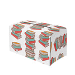 Pile Of Reading Books Pattern Print Leather Tissue Box Cover