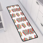 Pile Of Reading Books Pattern Print Long Kitchen Mat