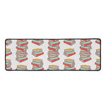 Pile Of Reading Books Pattern Print Long Kitchen Mat