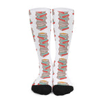 Pile Of Reading Books Pattern Print Long Socks