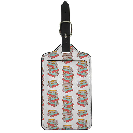Pile Of Reading Books Pattern Print Luggage Tag