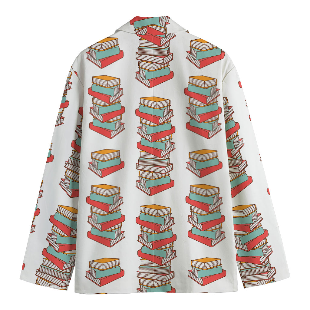 Pile Of Reading Books Pattern Print Men's Blazer