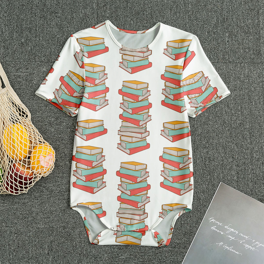 Pile Of Reading Books Pattern Print Men's Bodysuit