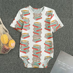 Pile Of Reading Books Pattern Print Men's Bodysuit