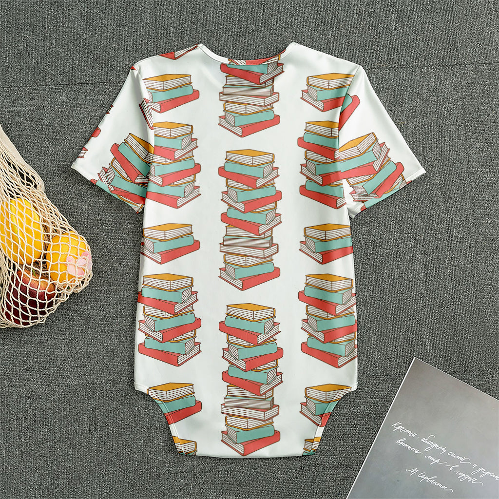 Pile Of Reading Books Pattern Print Men's Bodysuit
