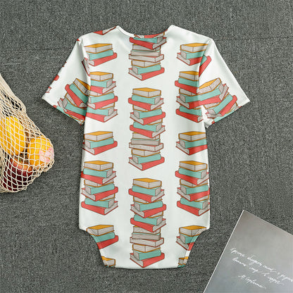 Pile Of Reading Books Pattern Print Men's Bodysuit