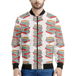 Pile Of Reading Books Pattern Print Men's Bomber Jacket