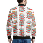 Pile Of Reading Books Pattern Print Men's Bomber Jacket