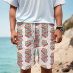 Pile Of Reading Books Pattern Print Men's Cargo Shorts