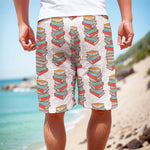 Pile Of Reading Books Pattern Print Men's Cargo Shorts