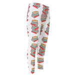 Pile Of Reading Books Pattern Print Men's Compression Pants