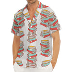 Pile Of Reading Books Pattern Print Men's Deep V-Neck Shirt