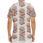 Pile Of Reading Books Pattern Print Men's Deep V-Neck Shirt