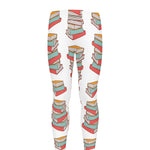 Pile Of Reading Books Pattern Print Men's leggings