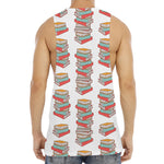 Pile Of Reading Books Pattern Print Men's Muscle Tank Top