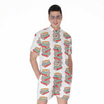 Pile Of Reading Books Pattern Print Men's Rompers
