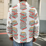 Pile Of Reading Books Pattern Print Men's Shirt Jacket
