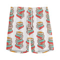 Pile Of Reading Books Pattern Print Men's Athletic Shorts