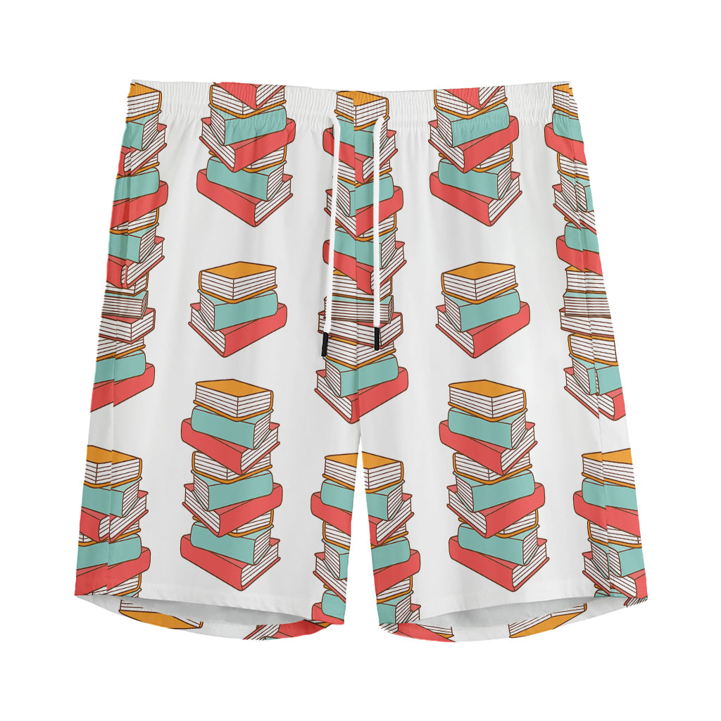 Pile Of Reading Books Pattern Print Men's Sports Shorts
