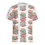 Pile Of Reading Books Pattern Print Men's Sports T-Shirt