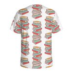 Pile Of Reading Books Pattern Print Men's Sports T-Shirt