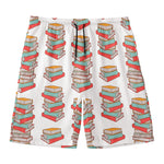 Pile Of Reading Books Pattern Print Men's Swim Trunks
