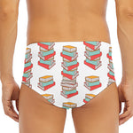 Pile Of Reading Books Pattern Print Men's Triangle Swim Briefs