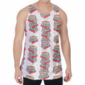 Pile Of Reading Books Pattern Print Men's Velvet Tank Top