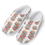 Pile Of Reading Books Pattern Print Mesh Casual Shoes