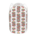 Pile Of Reading Books Pattern Print Mesh Laundry Hamper