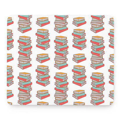 Pile Of Reading Books Pattern Print Mouse Pad