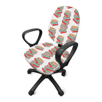 Pile Of Reading Books Pattern Print Office Chair Cover
