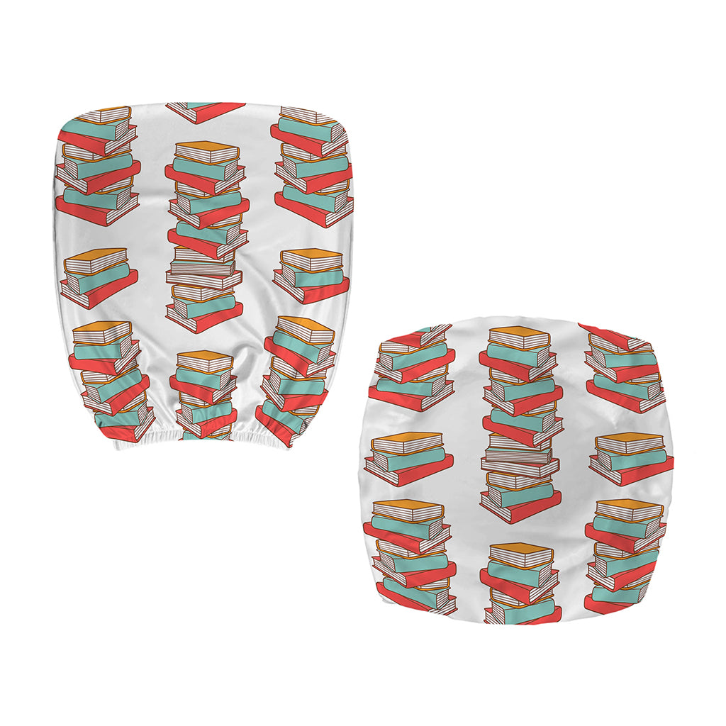 Pile Of Reading Books Pattern Print Office Chair Cover