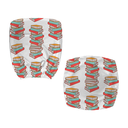 Pile Of Reading Books Pattern Print Office Chair Cover