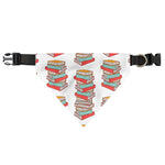 Pile Of Reading Books Pattern Print Over The Collar Dog Bandana