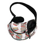 Pile Of Reading Books Pattern Print Pet Sling Carrier