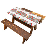Pile Of Reading Books Pattern Print Picnic Table Cover