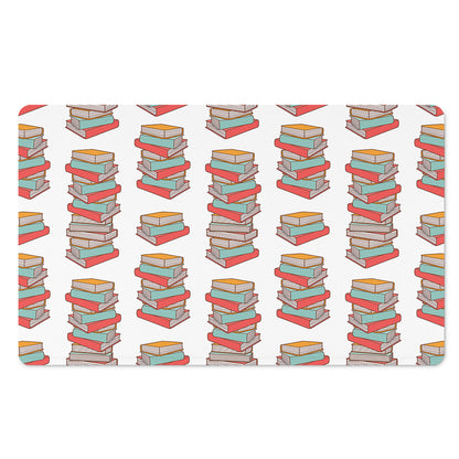 Pile Of Reading Books Pattern Print Polyester Doormat
