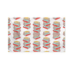 Pile Of Reading Books Pattern Print Polyester Flag