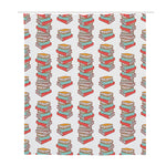 Pile Of Reading Books Pattern Print Polyester Shower Curtain