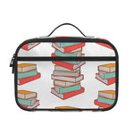 Pile Of Reading Books Pattern Print Portable Lunch Bag