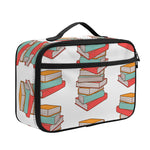 Pile Of Reading Books Pattern Print Portable Lunch Bag