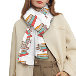 Pile Of Reading Books Pattern Print Scarf