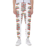 Pile Of Reading Books Pattern Print Scuba Joggers