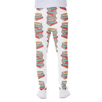 Pile Of Reading Books Pattern Print Scuba Joggers