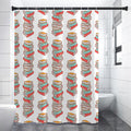 Pile Of Reading Books Pattern Print Shower Curtain
