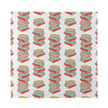 Pile Of Reading Books Pattern Print Silk Bandana